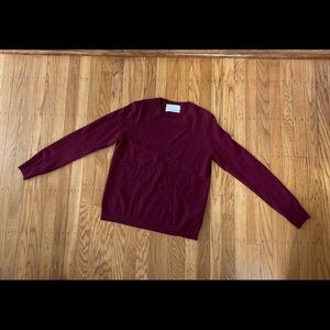 Everlane 100% cashmere sweater - m, heather oxblood,  in good used condition